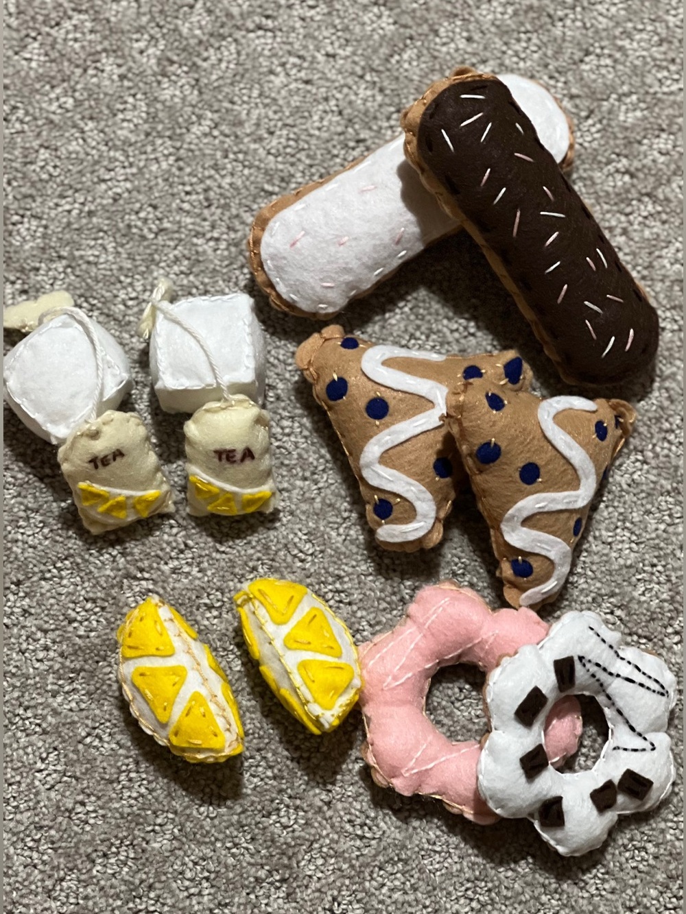 Handmade Felt Tea Play Food Set